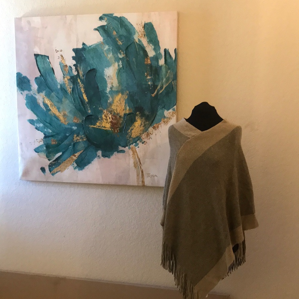 Warm soft poncho